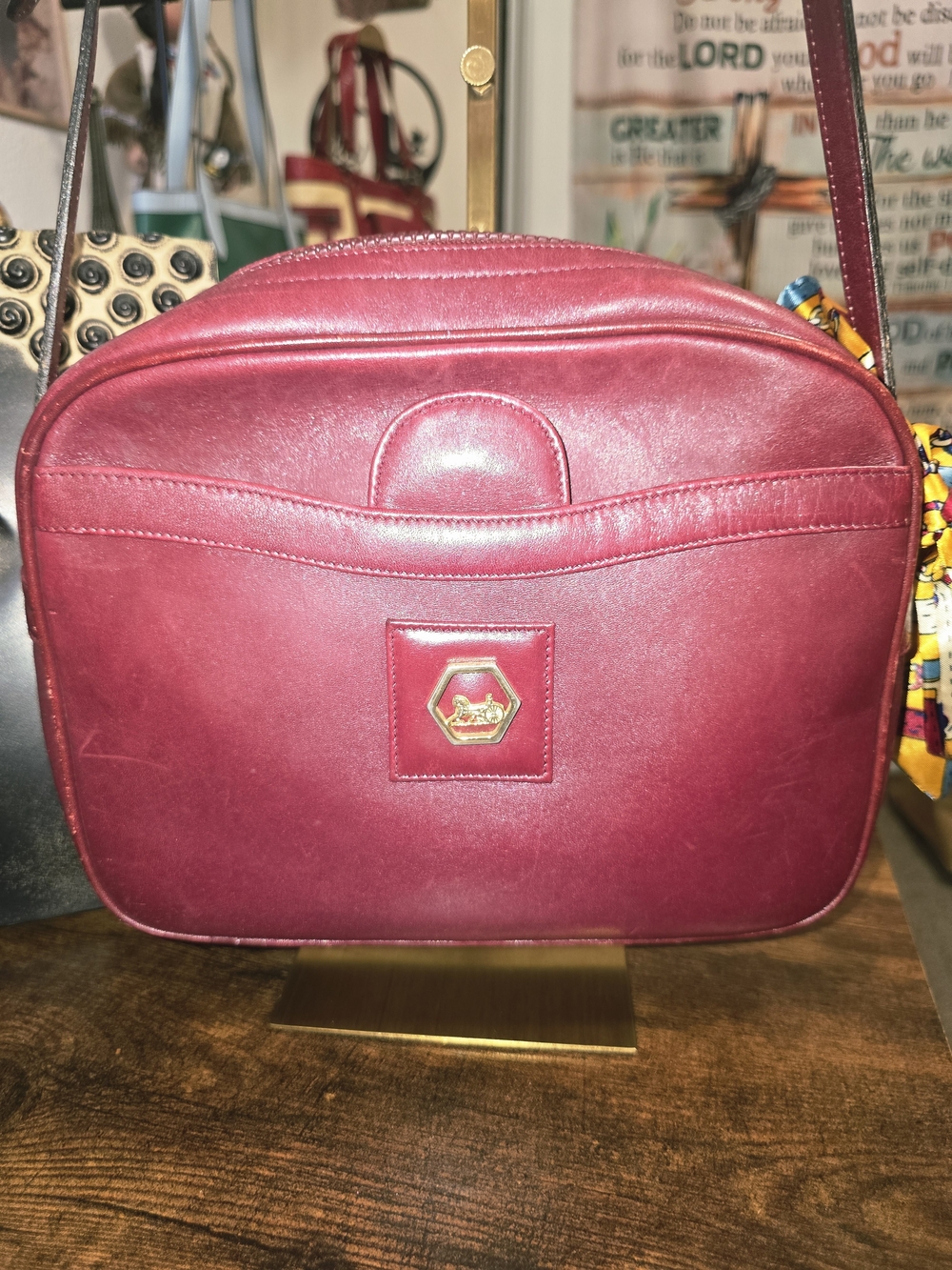 Vintage Celine Sulky Horse Carriage Camera Crossbody Bag